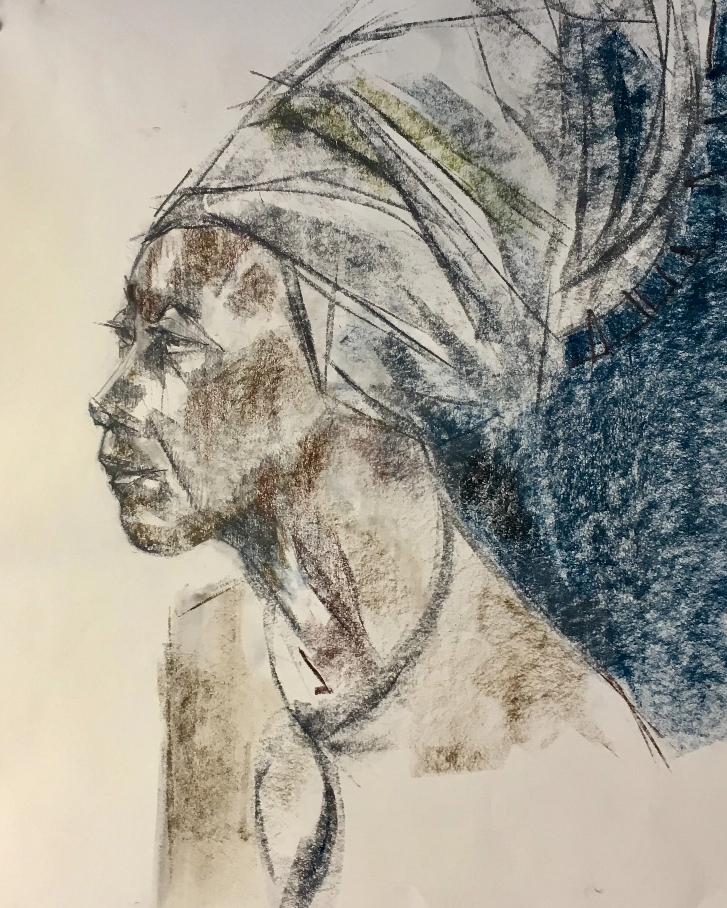 Barbara.    Graphite on sugar paper 2019 60x80 cms