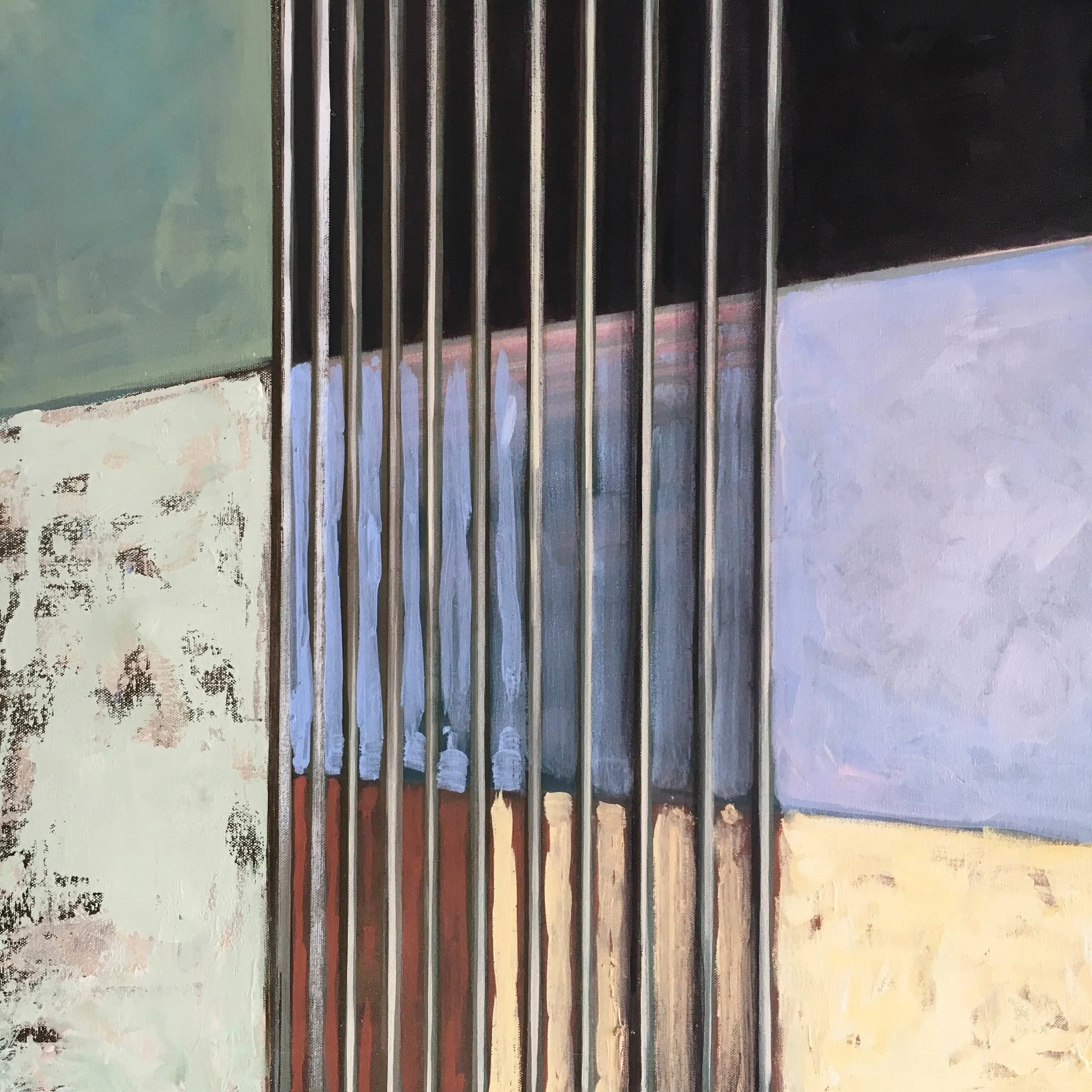 Painting "Forbidden" Acrylic on canvas Nathalie Tierce