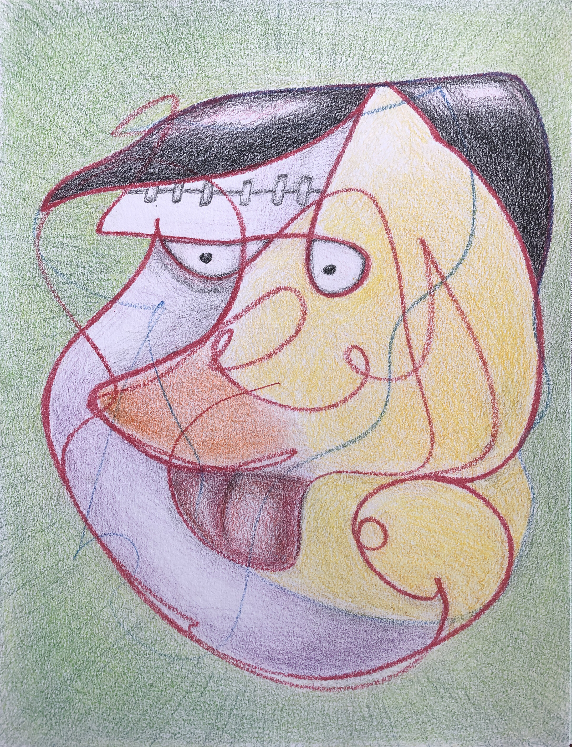 "Duckenstein" 9" x12" Colored Pencil on Paper