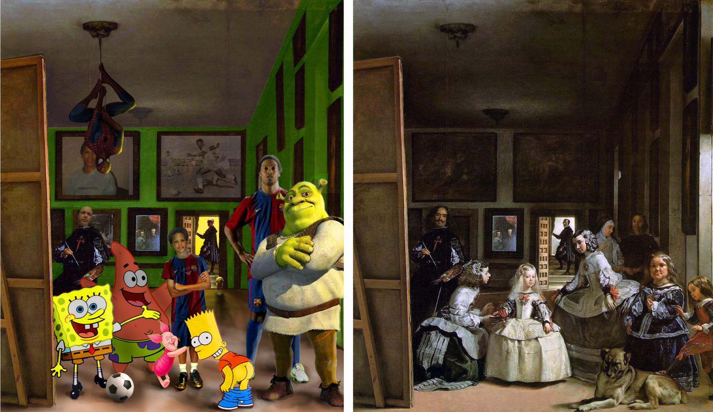 Beginning the layout for an adaptation of Diego Velazquez's painting, Las Meninas.