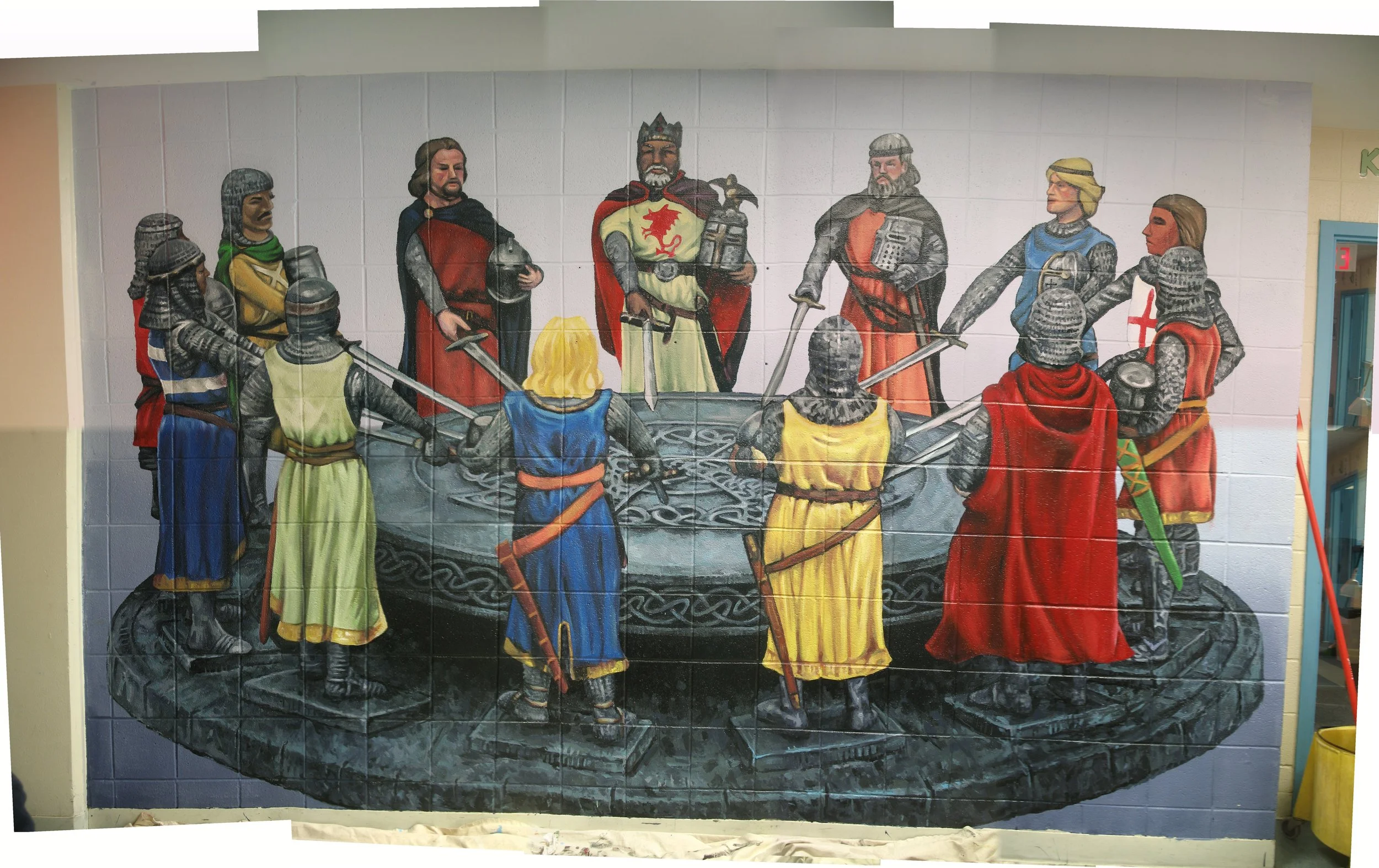 The Knights mural at Rice Child and family Center