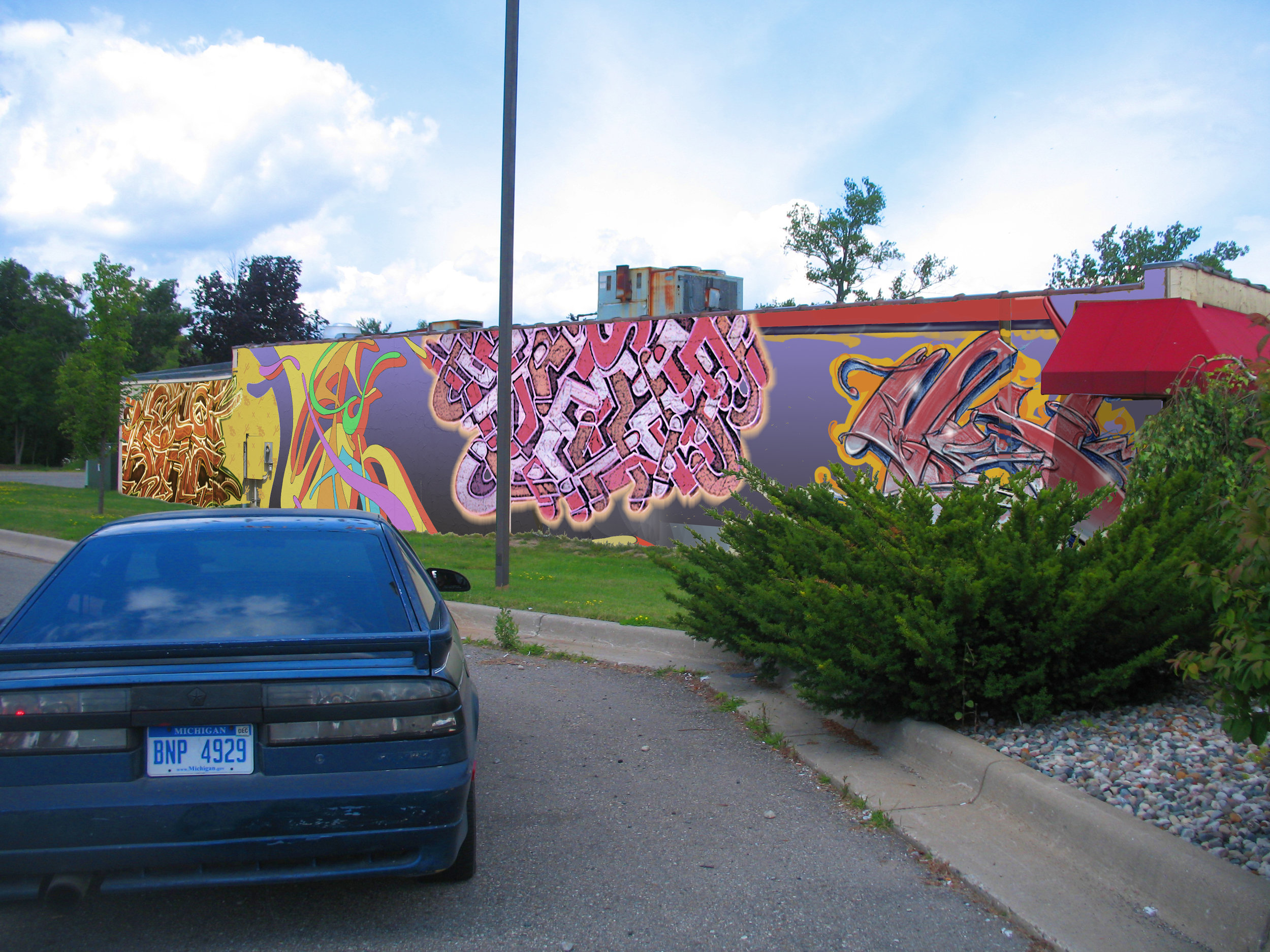 The Graffiti mural in perspective