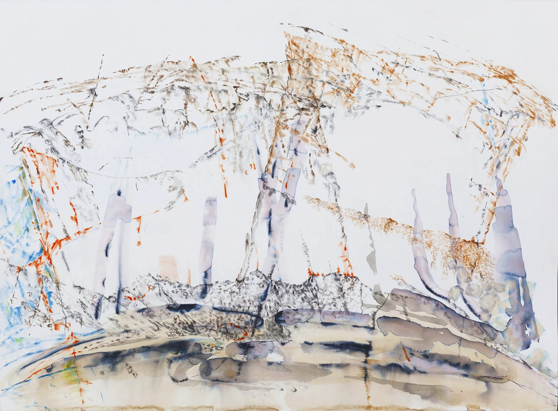 Melt 2014 colored pencil, ink, watercolor and graphite on paper 22.5 x 30 in