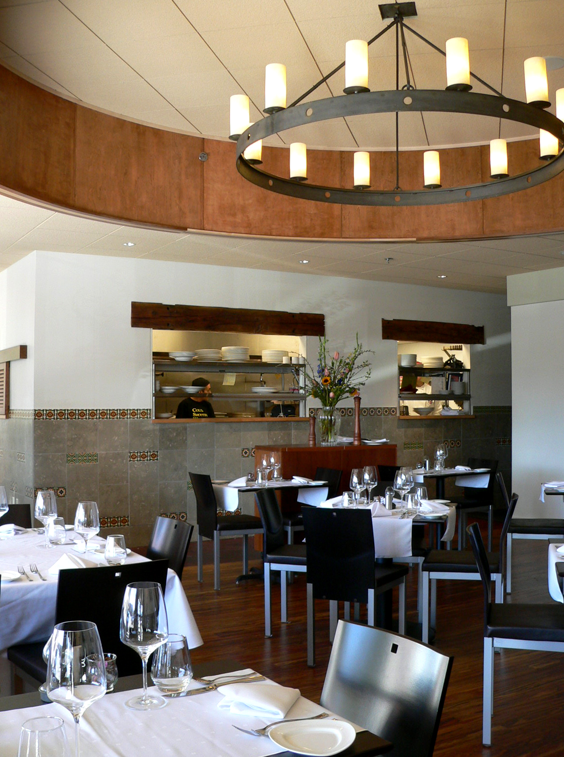 interior photo of the dining room of Arugula Restaurant
