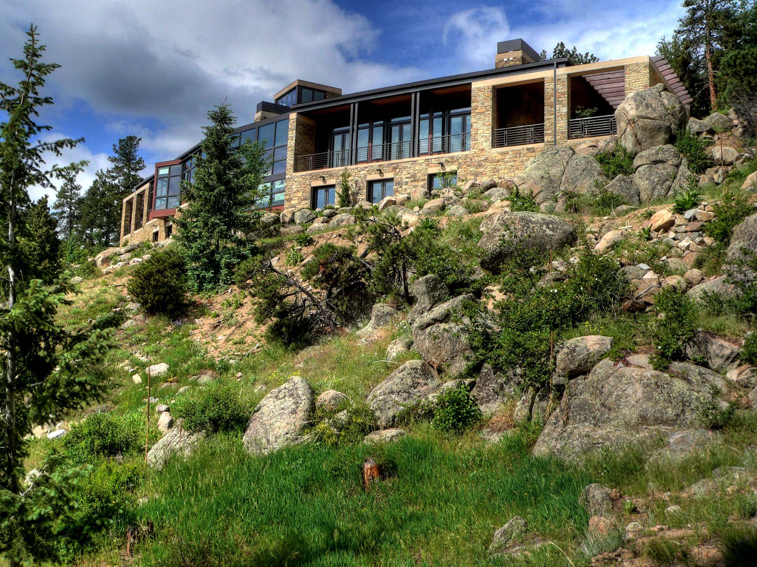 northwest elevation, Sunshine Canyon villa