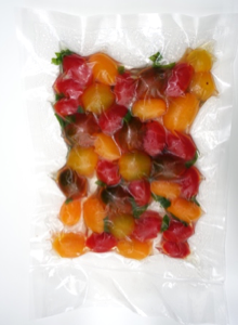 Tomato Confit with Basil & Olive Oil, Balsamic vinegar, Salt & Pepper Poach at 140°F/60°C for 45 minutes