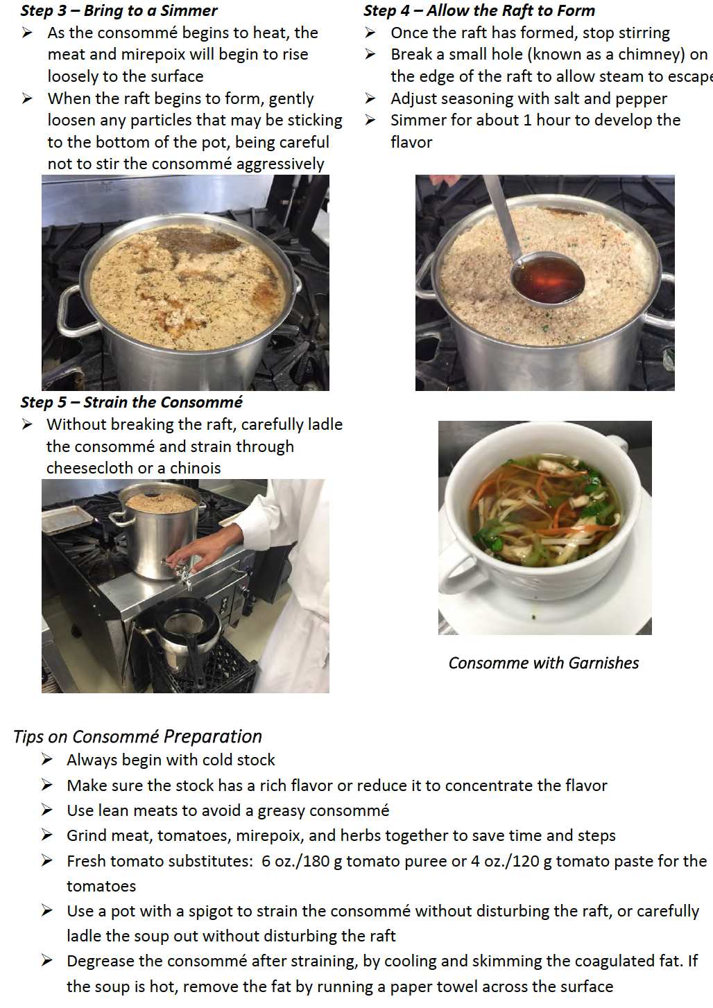 Consomme Preparation — The Culinary Pro