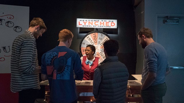 The “Reasons to Be Lynched” booth at 3/Fifths . SOURCE COURTESY OF 3/FIFTHS / JAMES SCRUGGS