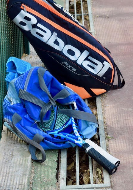 Unlike some of his peers at the ITF/CAT High Performance Tennis Centre, who carry large multi-racquet bags, Eliakim “Wilfried” Coulibaly (ITF #62) uses a simple duffle to tote his prized Babolats.