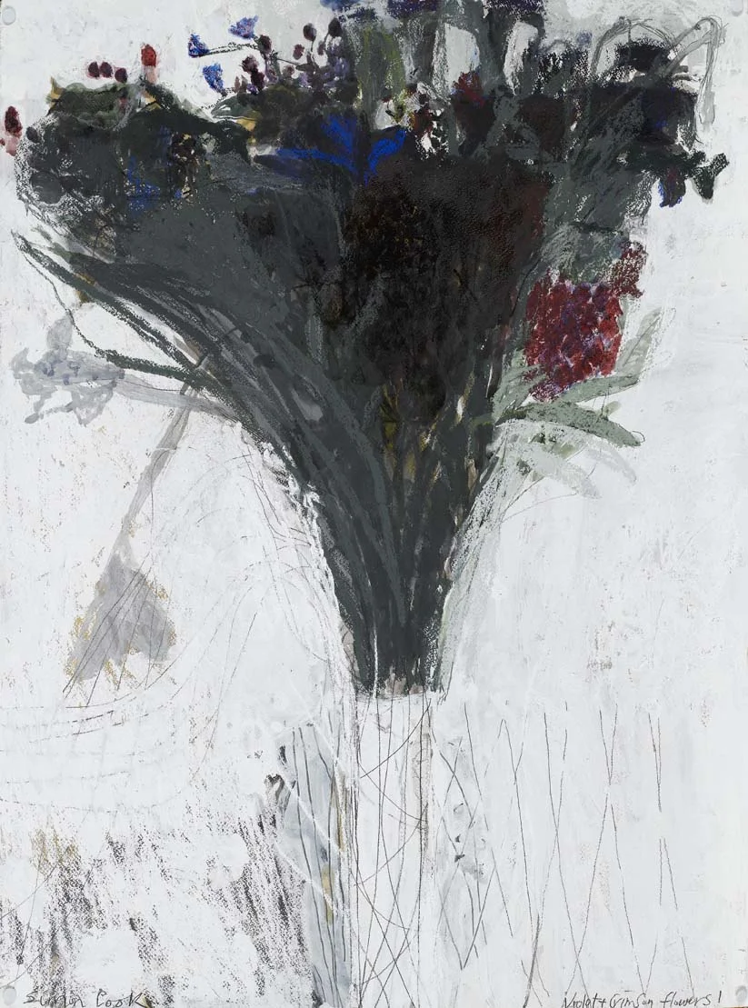 Dried Flowers with Violet