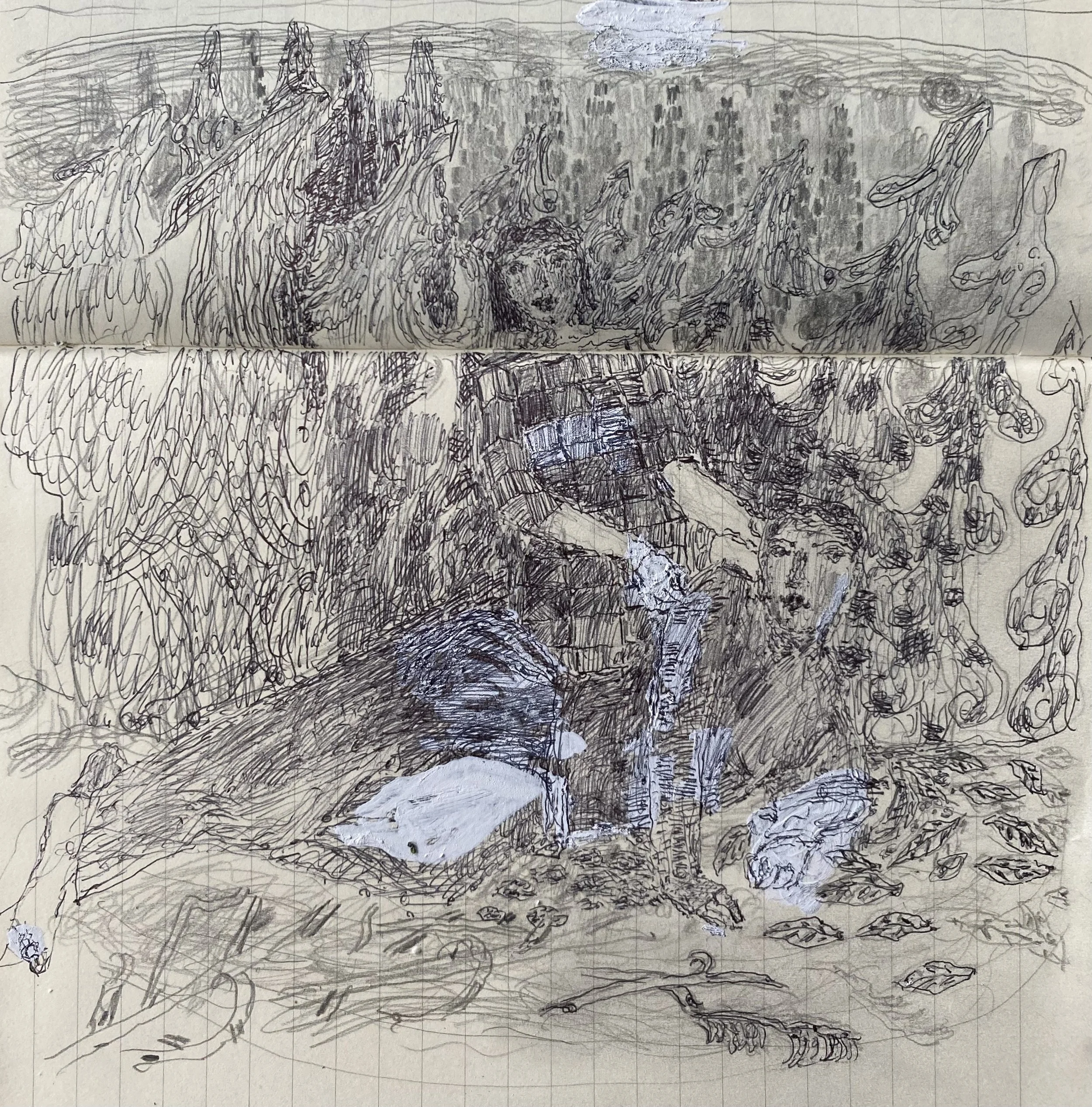 drawing for “care amongst the trees"
