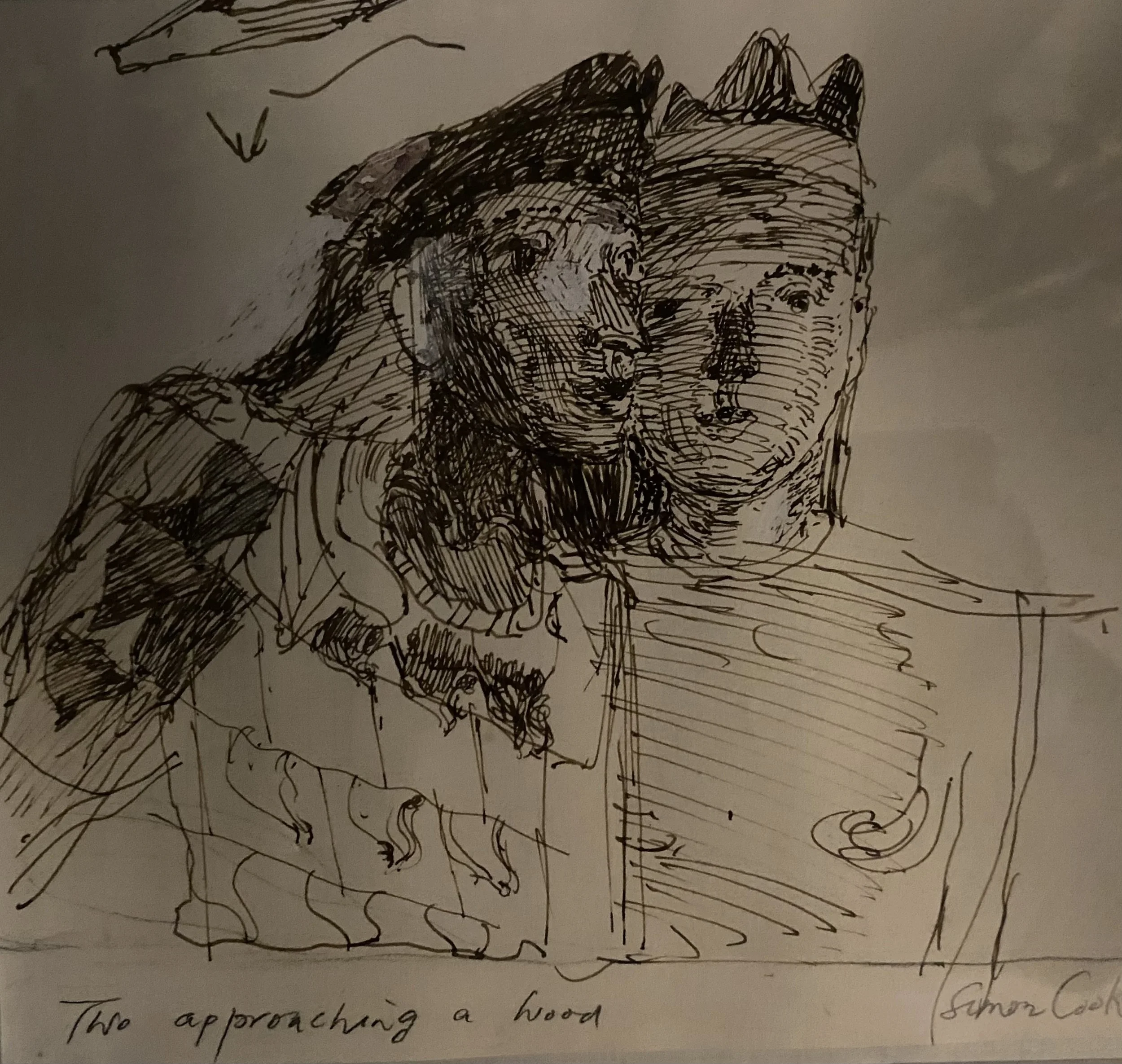 ..couple approaching a wood