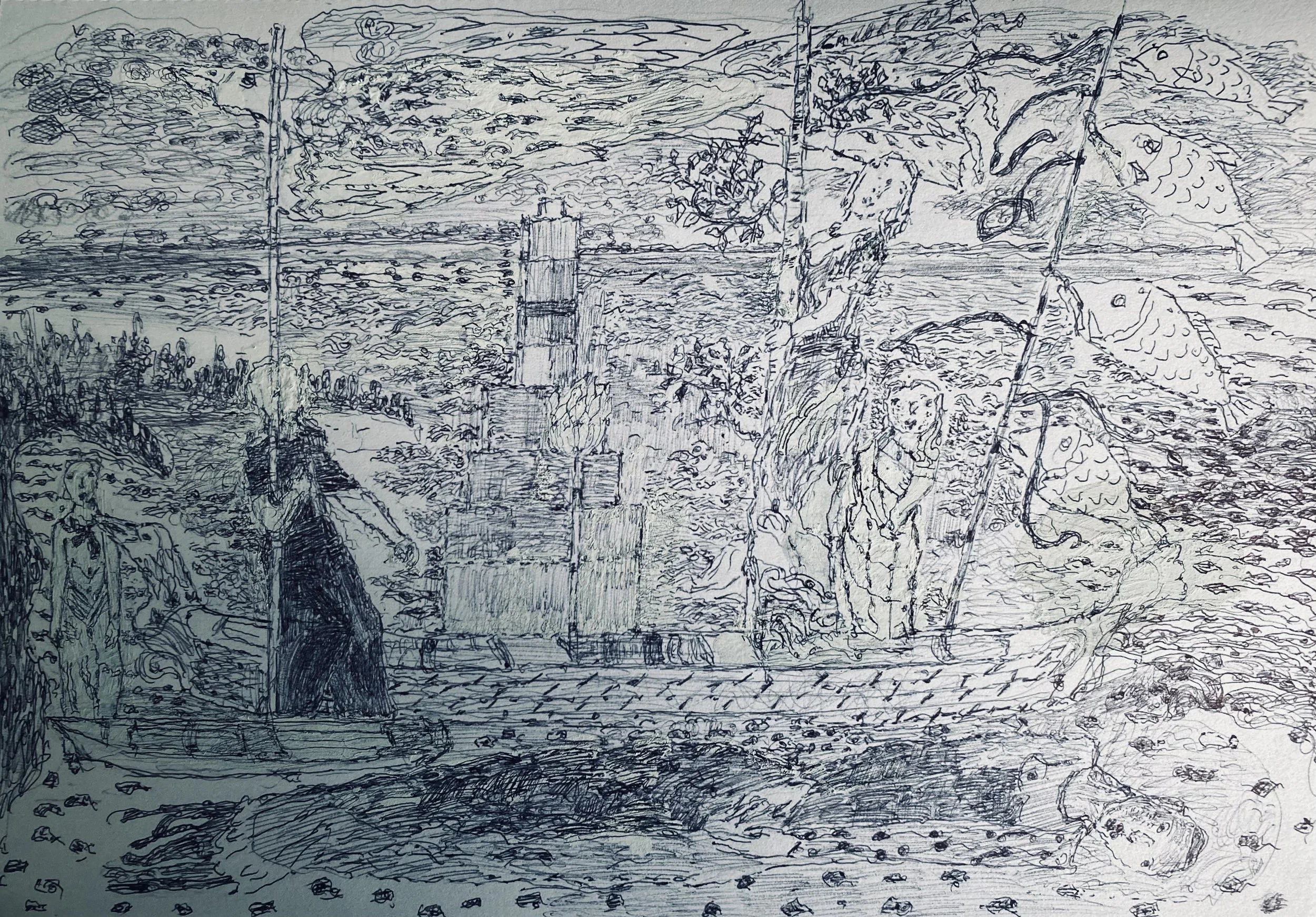 ...paper bird and paper fish