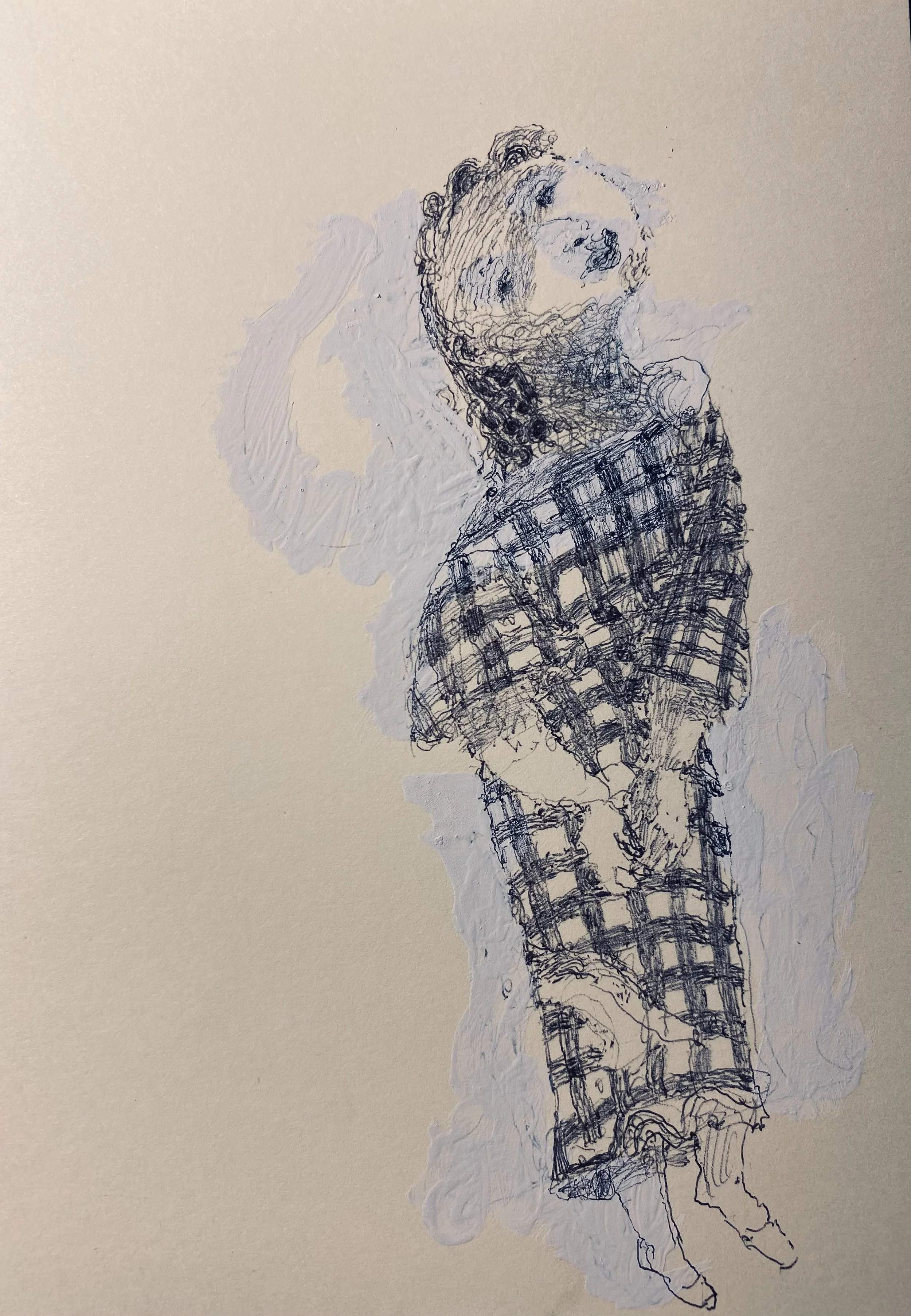 little girl in gingham