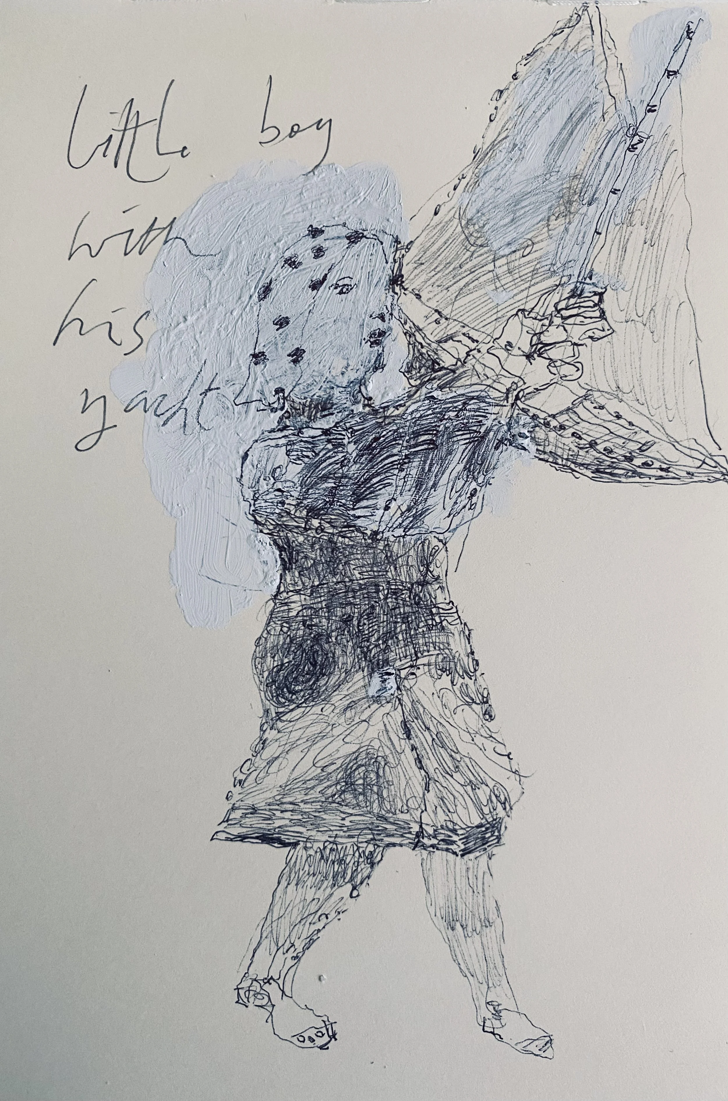 little boy with yacht