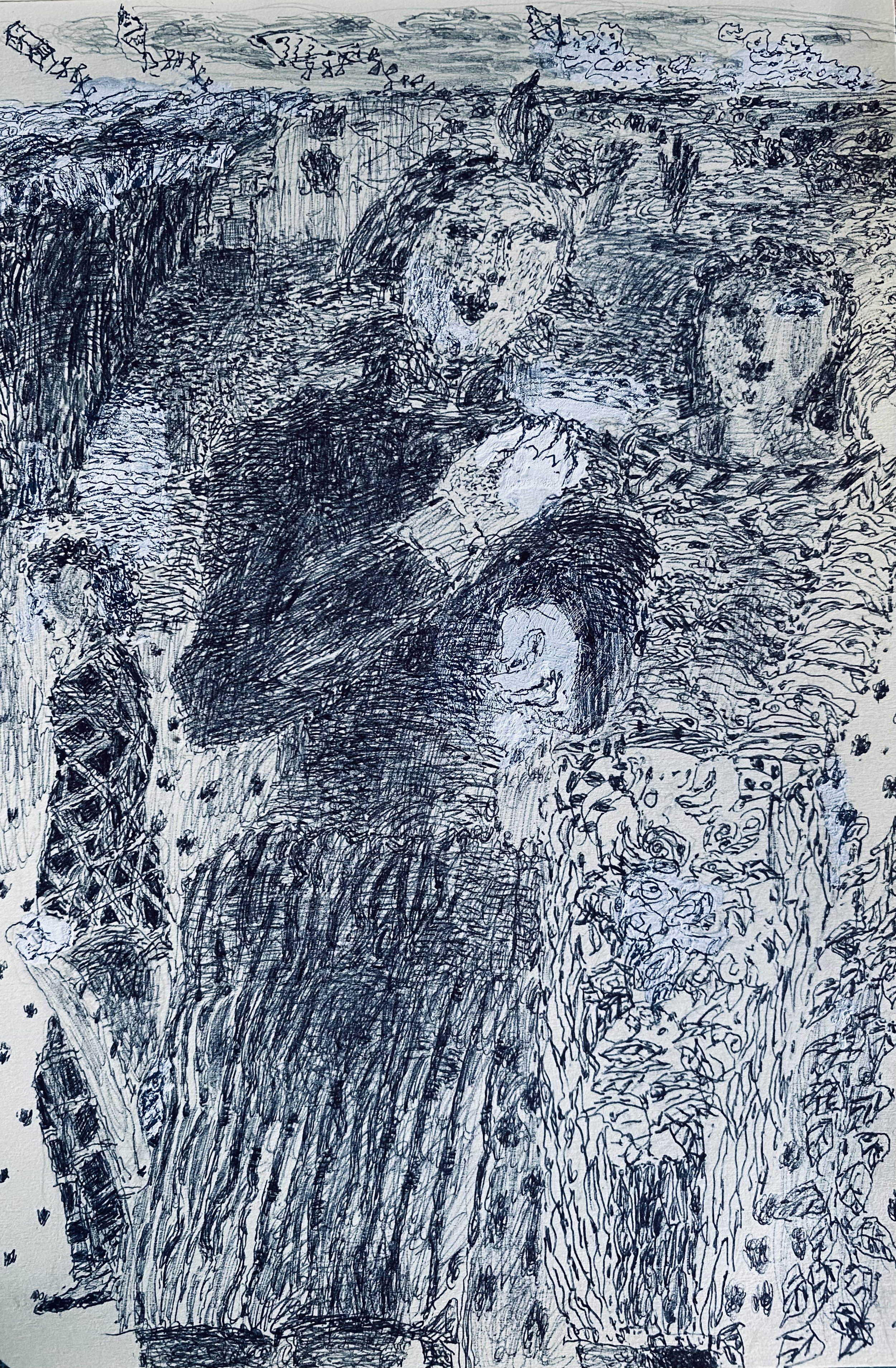 fuller image “in the distance bonfire smoke and kites"