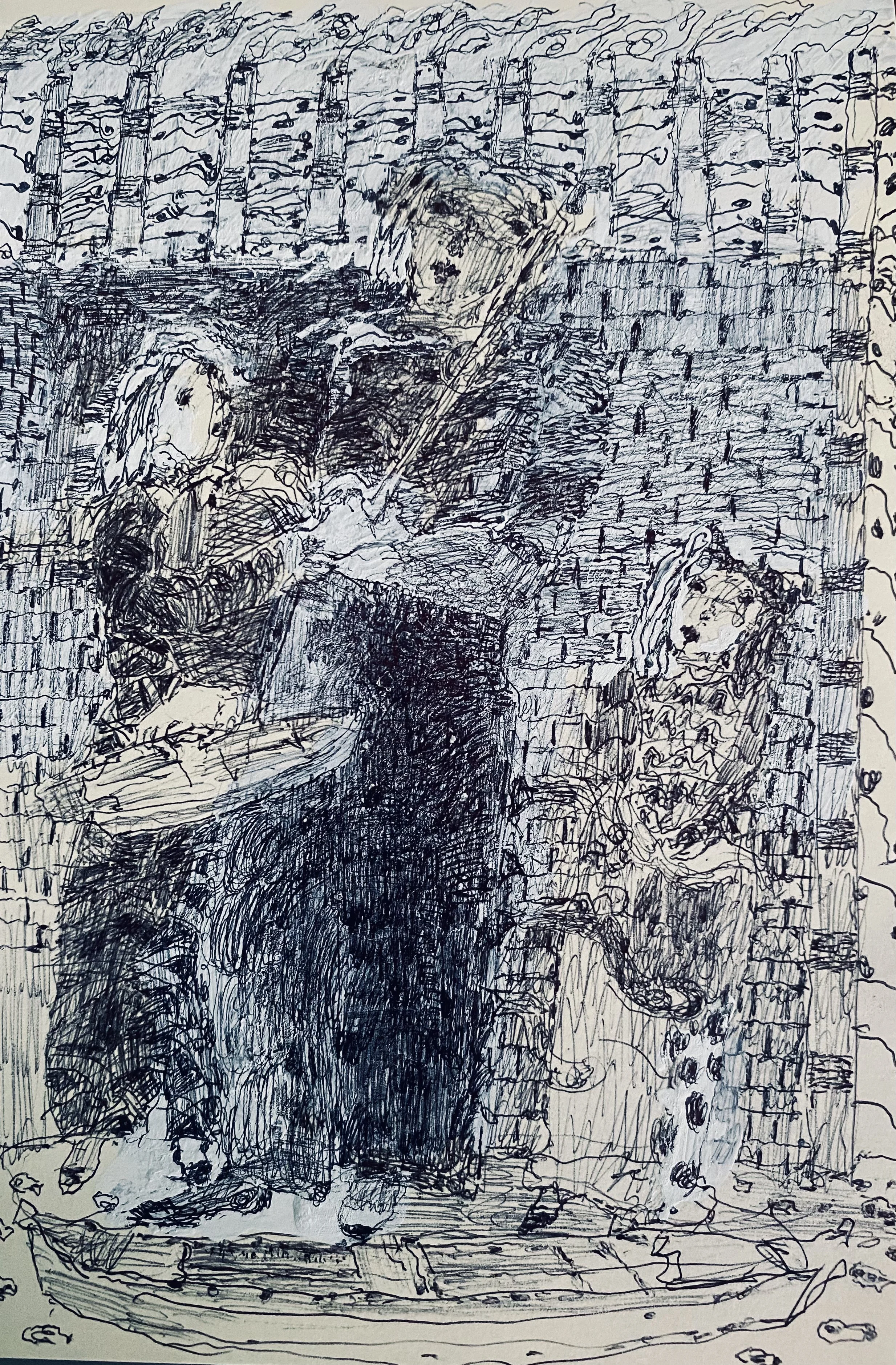 ..flaming pipes at the seawall and his two daughters