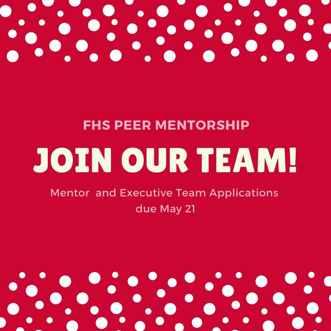 Last day to apply to be a part of our Executive Team or a mentor!!! Make sure to get your application in by midnight today.

Link to application is in our bio.
Message us if you have any questions!