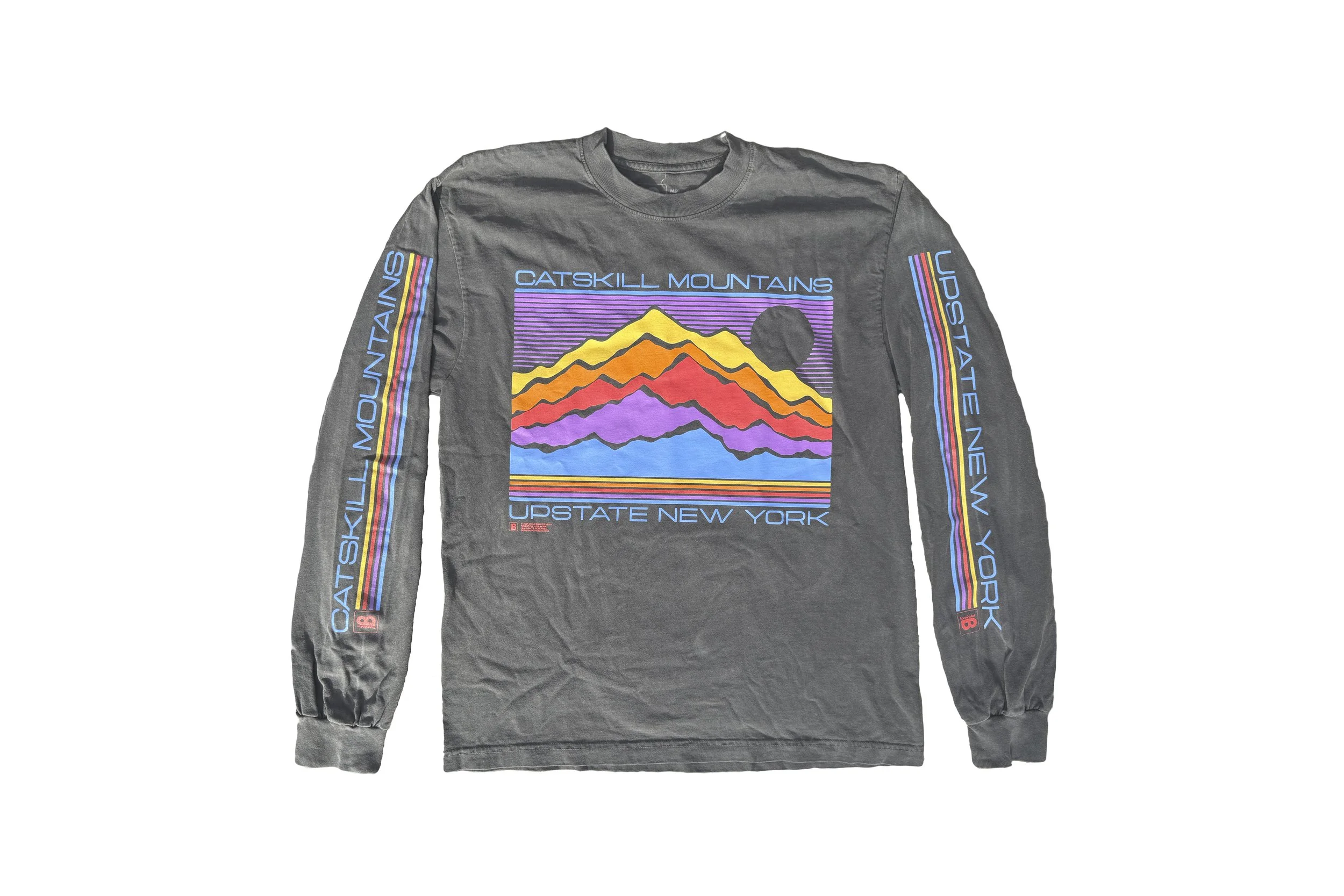 Catskill Mountains Retro L/S Tee - Vintage Black