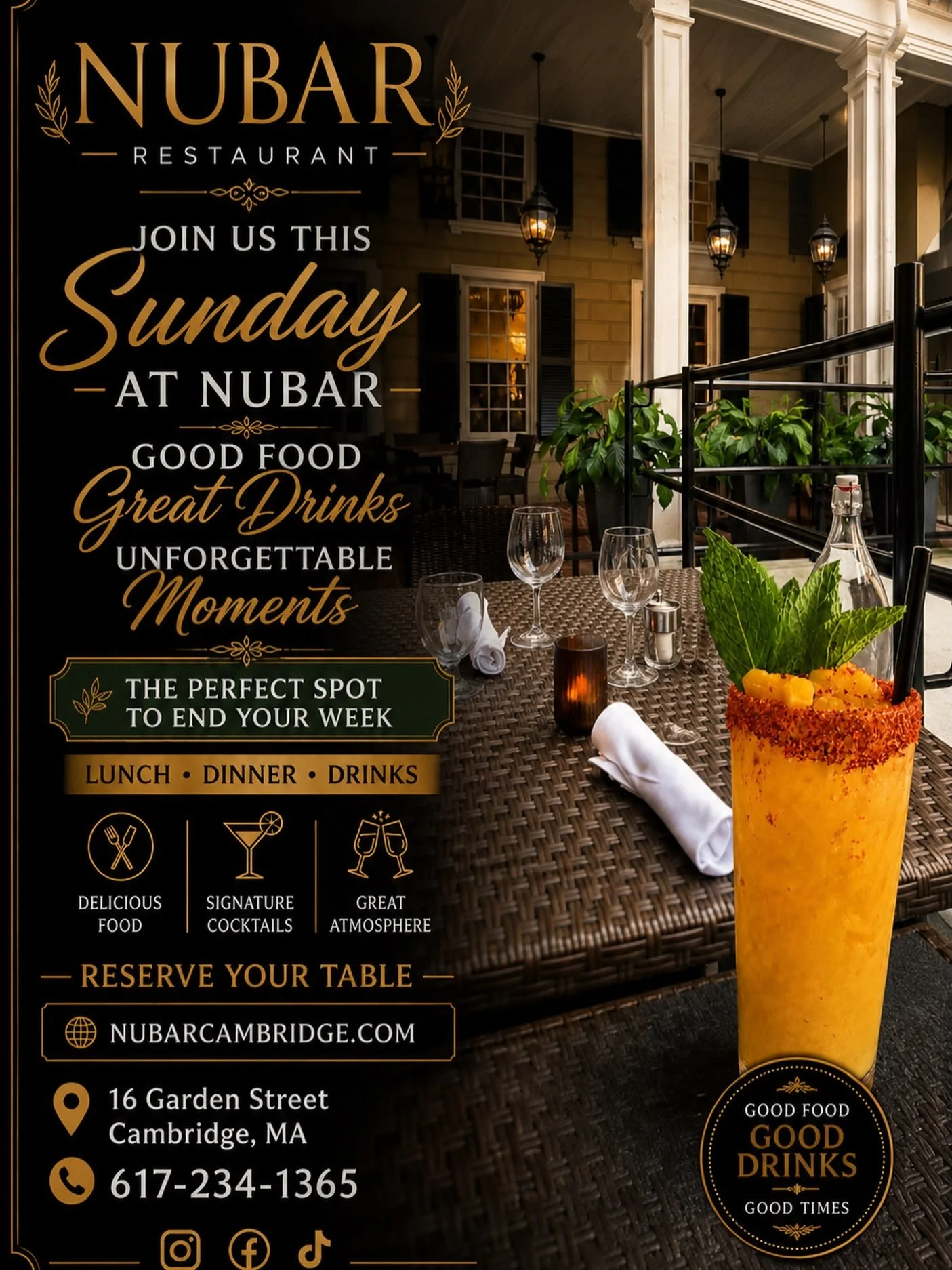 Brunch, Dinner &amp; Good Moments at Nubar ✨

Make your Sunday special! ☀️🍽️
Join us at Nubar for a delicious brunch, then stay for an unforgettable dinner.#NubarCambridge #BrunchAtNubar #DinnerAtNubar #SundayBrunch #CambridgeMA CambridgeDining Food