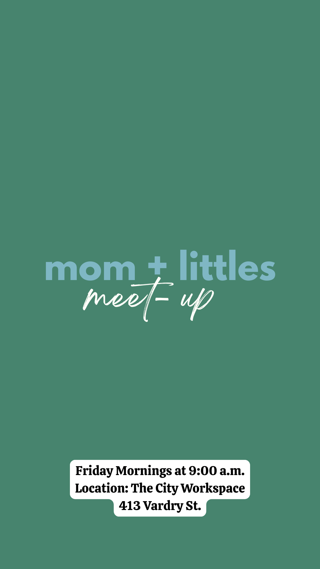 Wednesday Mornings 800am- 900am Location City Workspace 413 Vardry Street.png