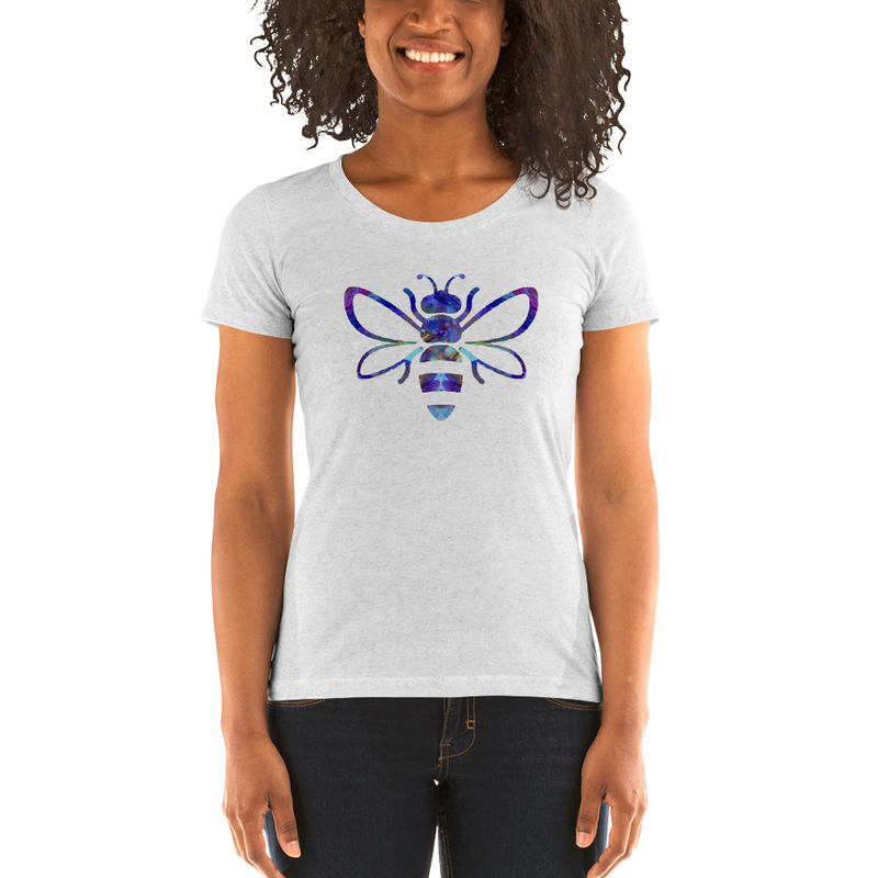 Women's Tri-Blend Fitted Tee - Bee