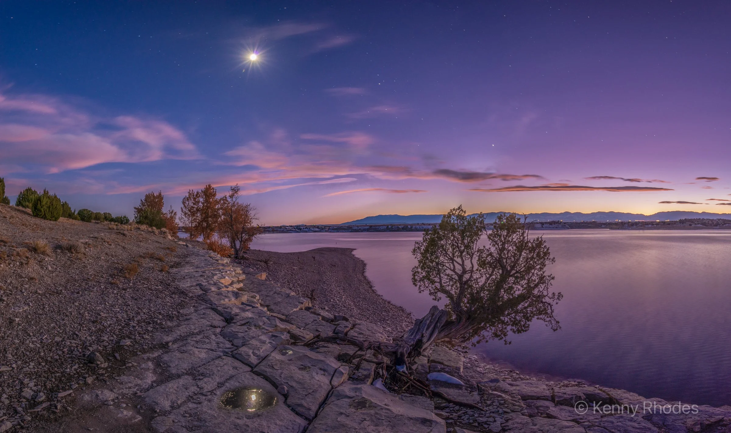 West Fishing Juniper Twilight and Moon