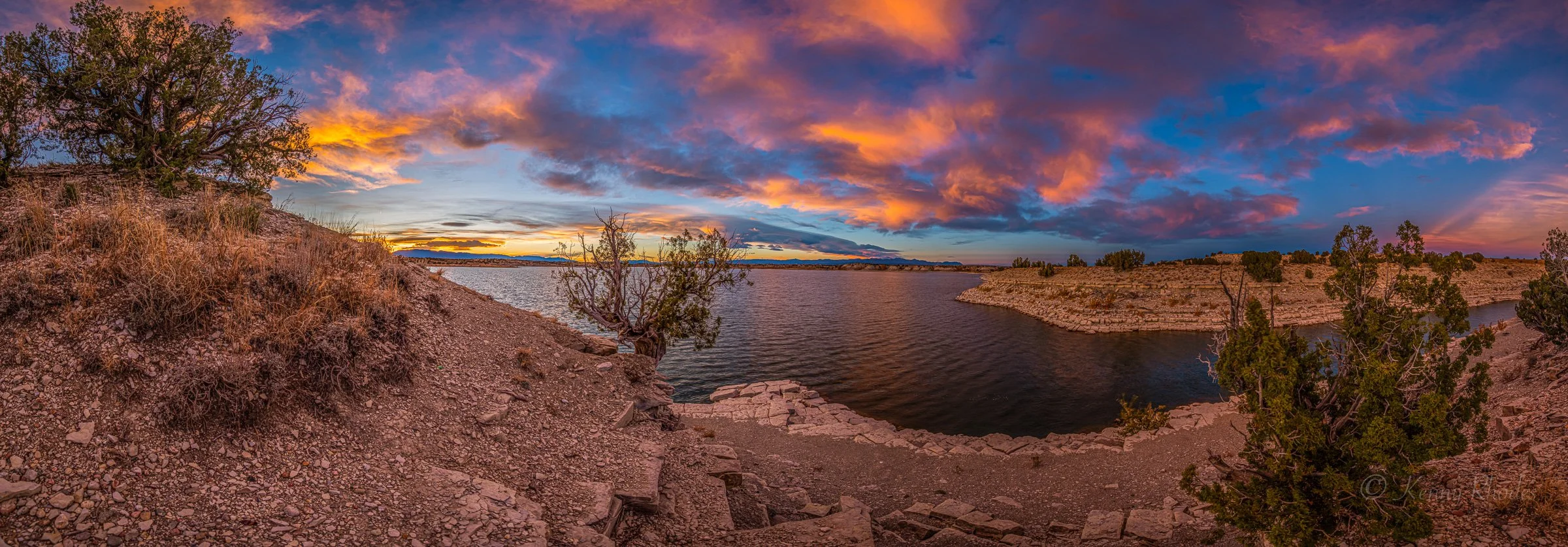 Juniper on the Edge Sunset Panorama 3