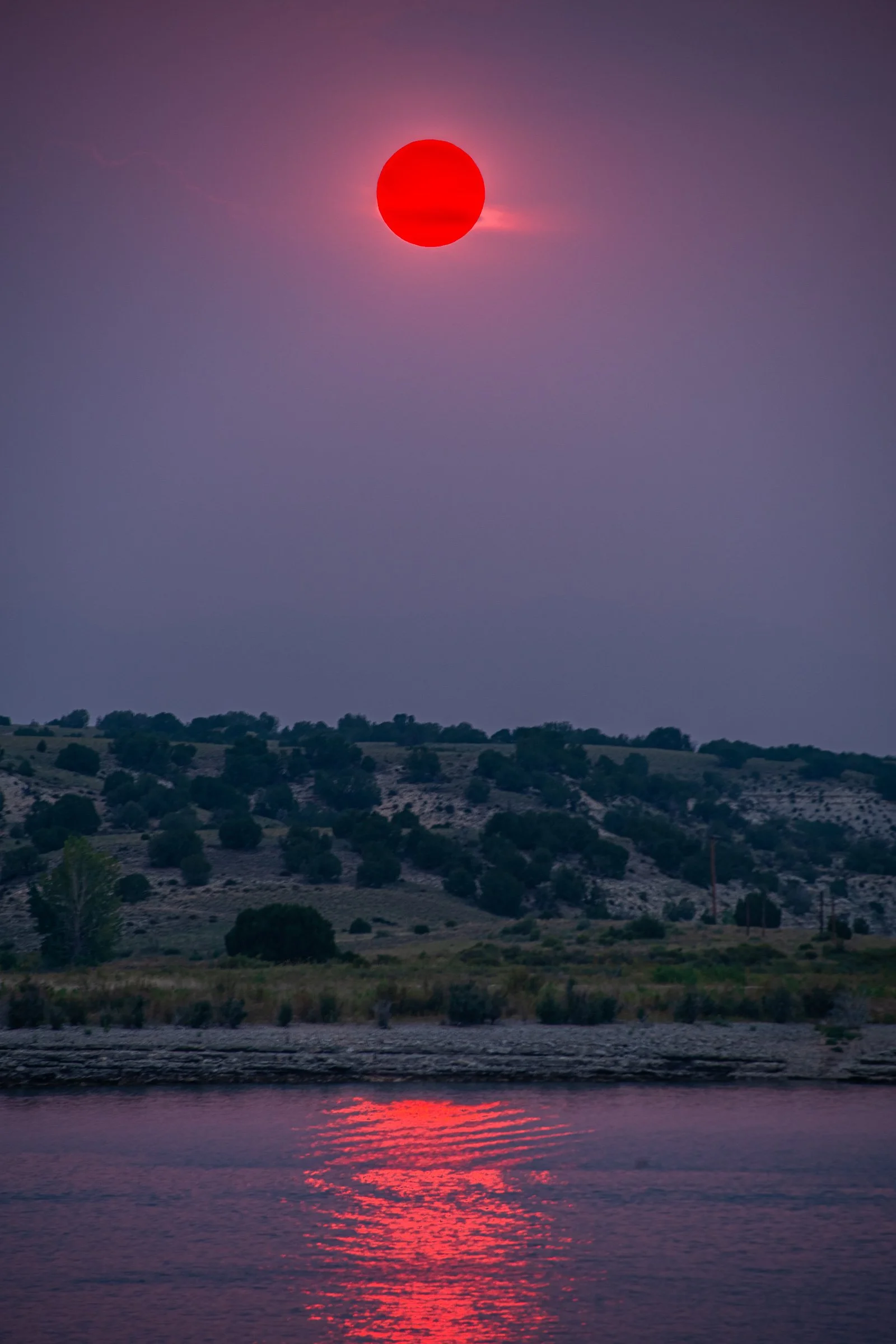 Smoky Red Sun
