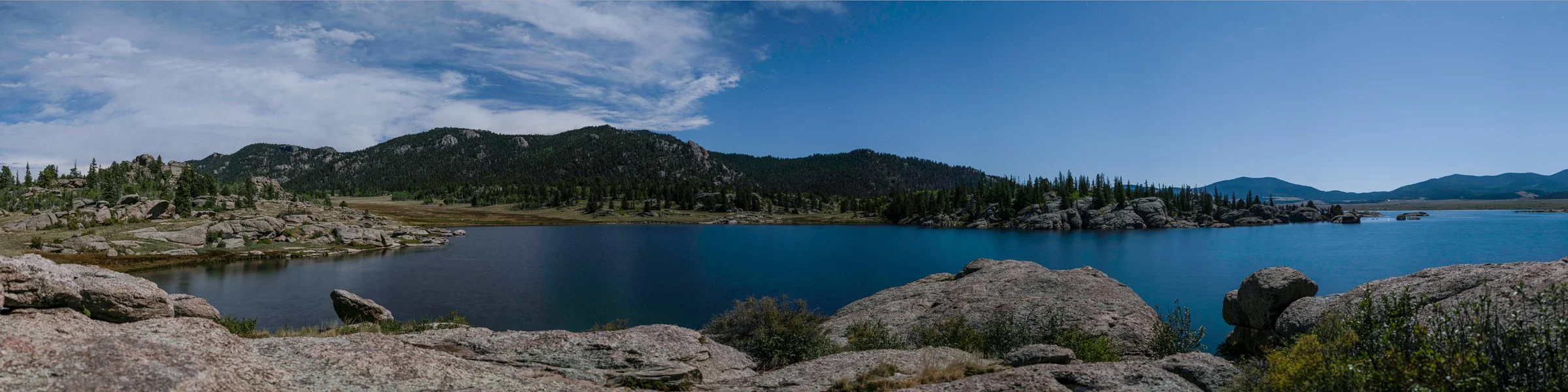 Eleven Mile Reservoir in Moonlight