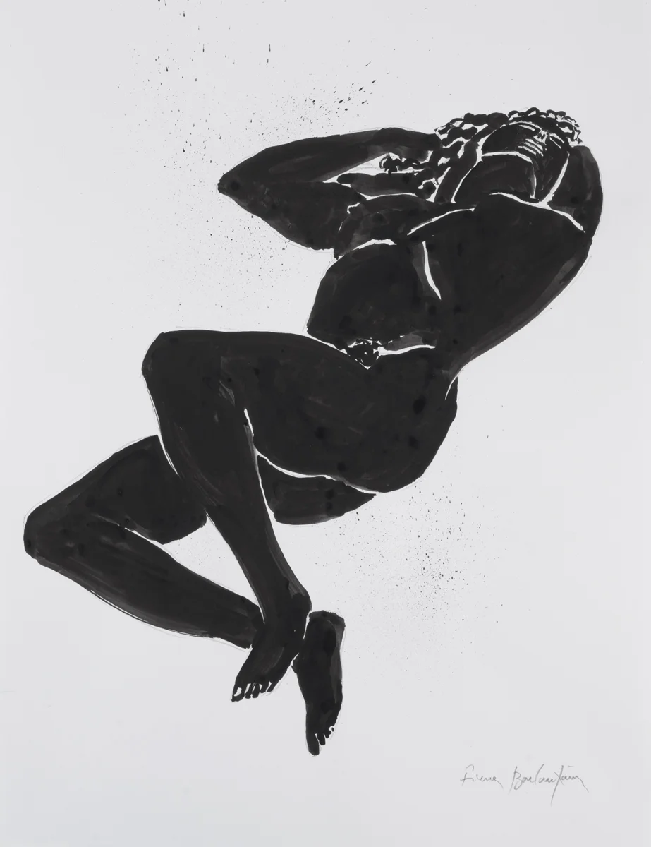 Nu, 4, Indian ink on paper, 25 x 19.5 in