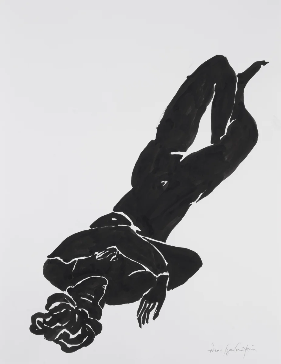 Nu, 11, Indian ink on paper, 25 x 19.5 in
