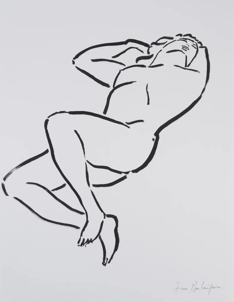 Nu, 2, Indian ink on paper, 25 x 19.5 in