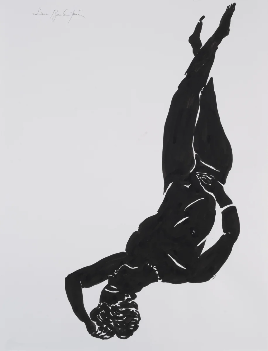 Nu, 14, Indian ink on paper, 25 x 19.5 in