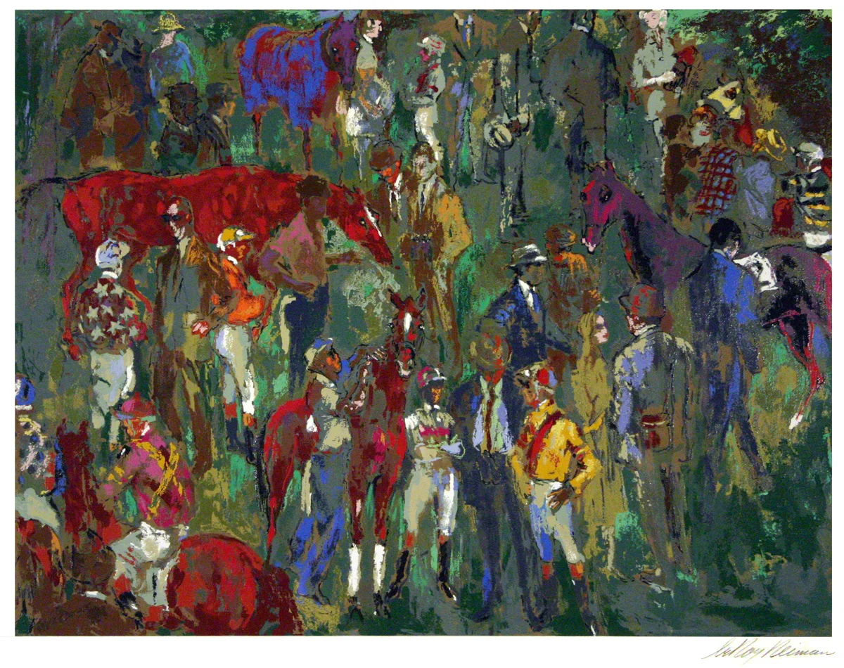 Before the Race, Serigraph. 29 x 38 in