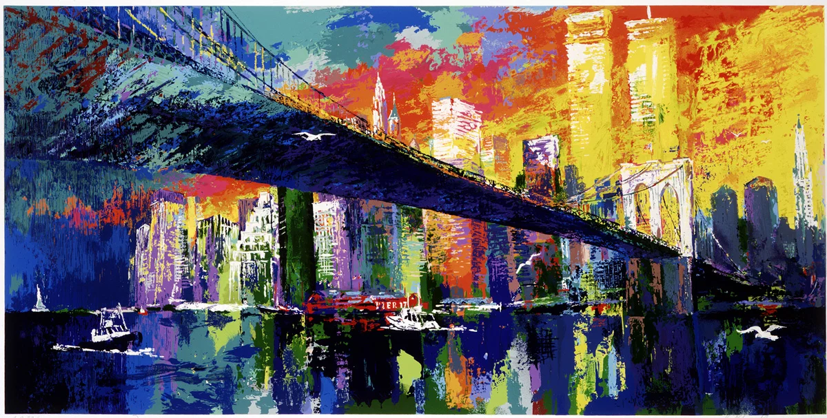 Brooklyn Bridge, Serigraph, 21 x 42 in