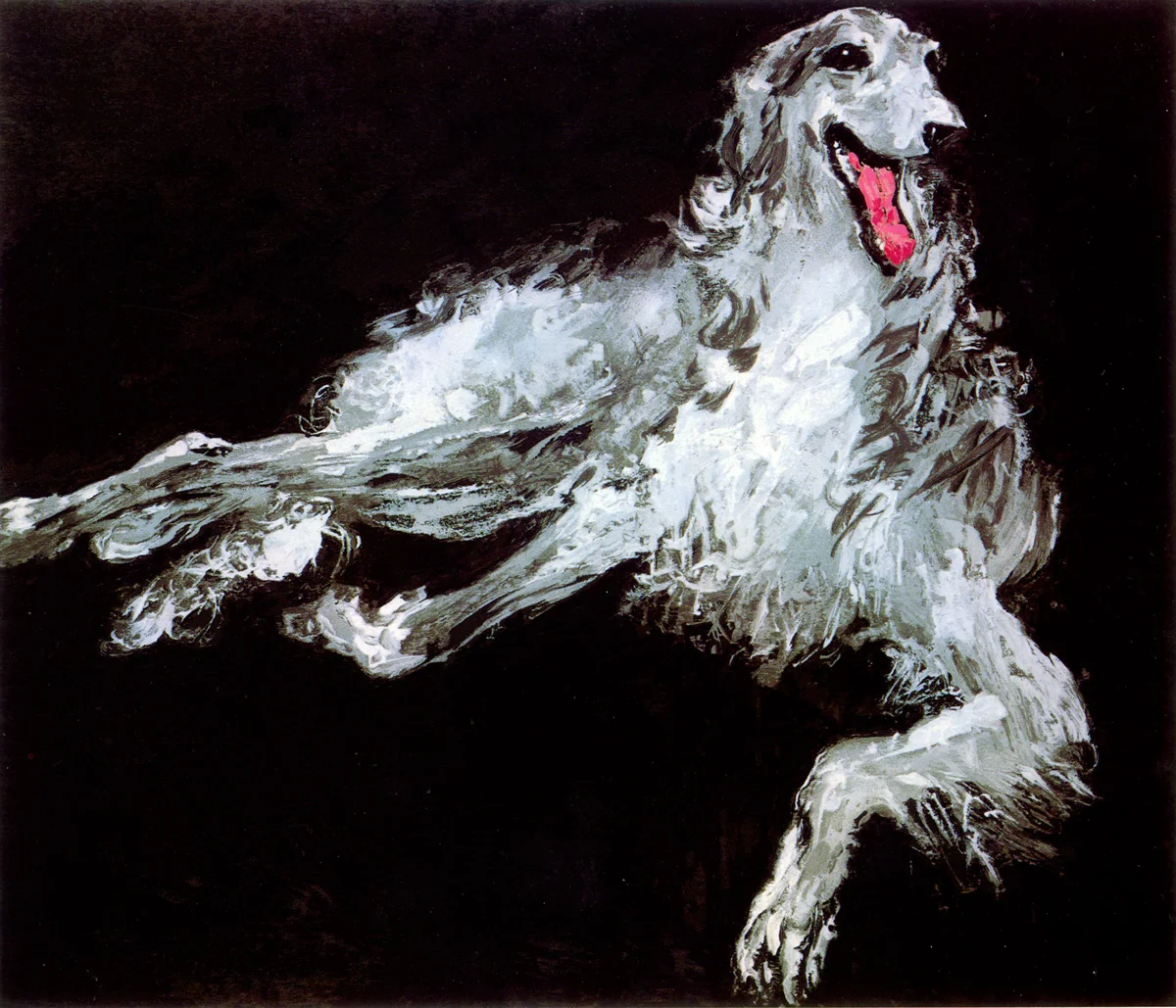 Borzoi, Serigraph, 24 x 28 in