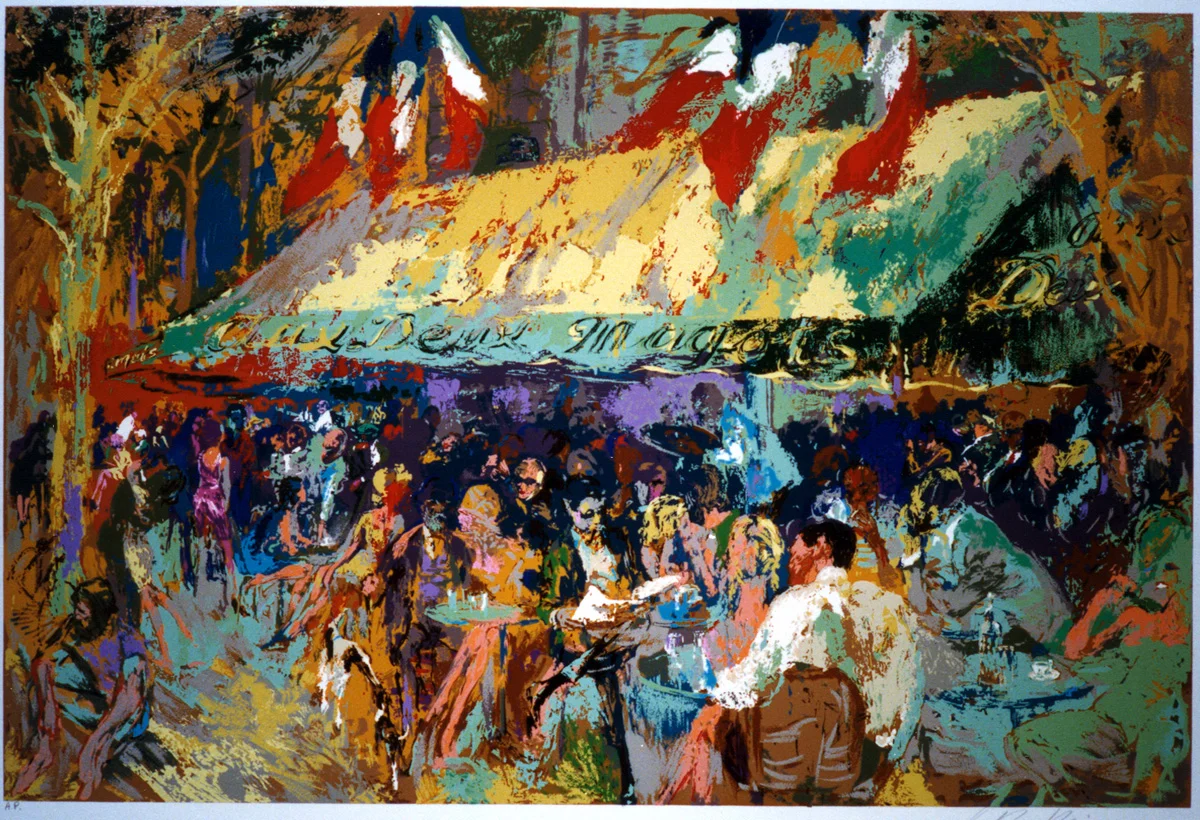 Cafe Deux Magots, Serigraph, 23 x 34 in