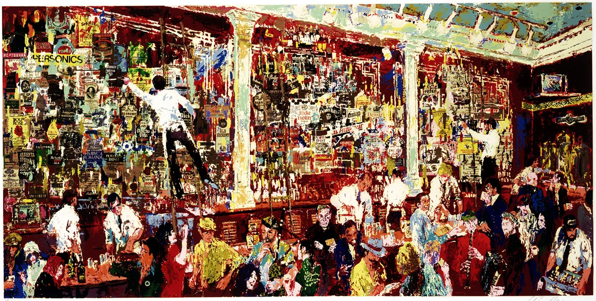 F.X. McRory's Whiskey Bar, Serigraph, 23 x 45 in