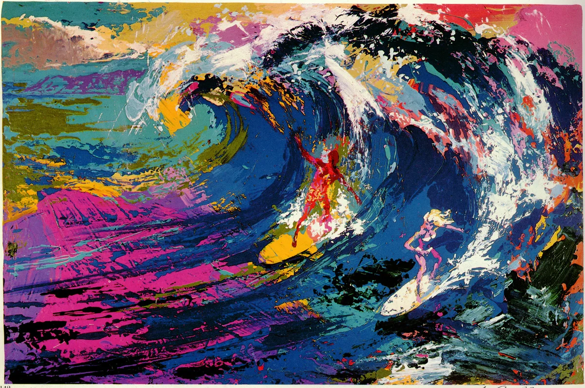 Hawaiian Surfers, Serigraph, 26 x 40 in