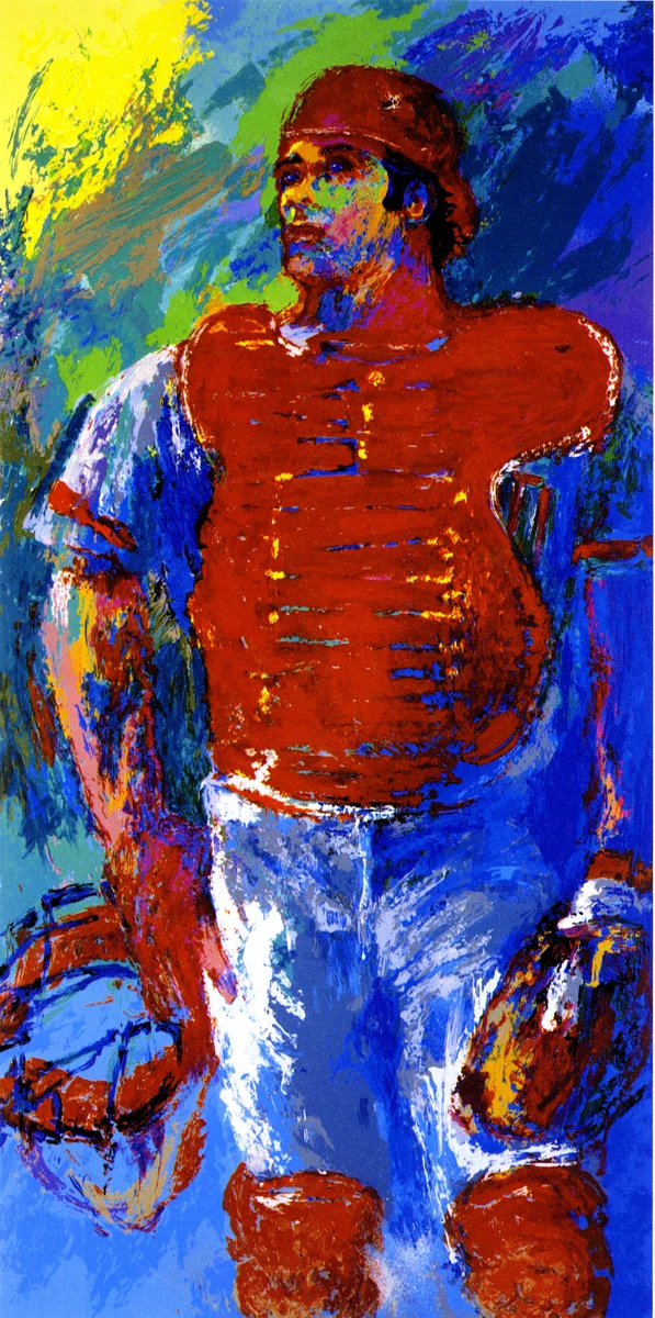 Johnny Bench, The Catcher, Serigraph, 38 x 19 in