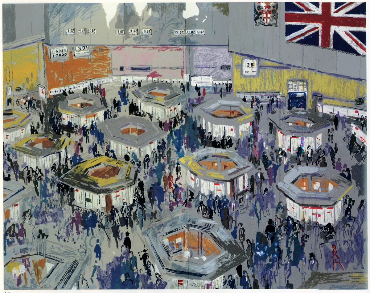 London Stock Exchange, Serigraph, 29 x 38 in