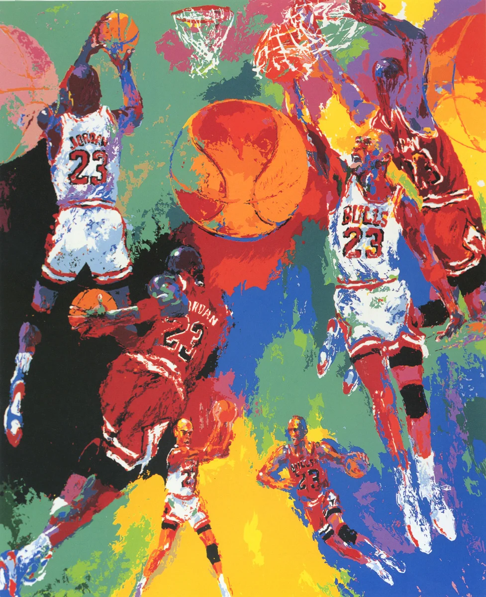 Michael Jordan, Serigraph, 37 x 30 in