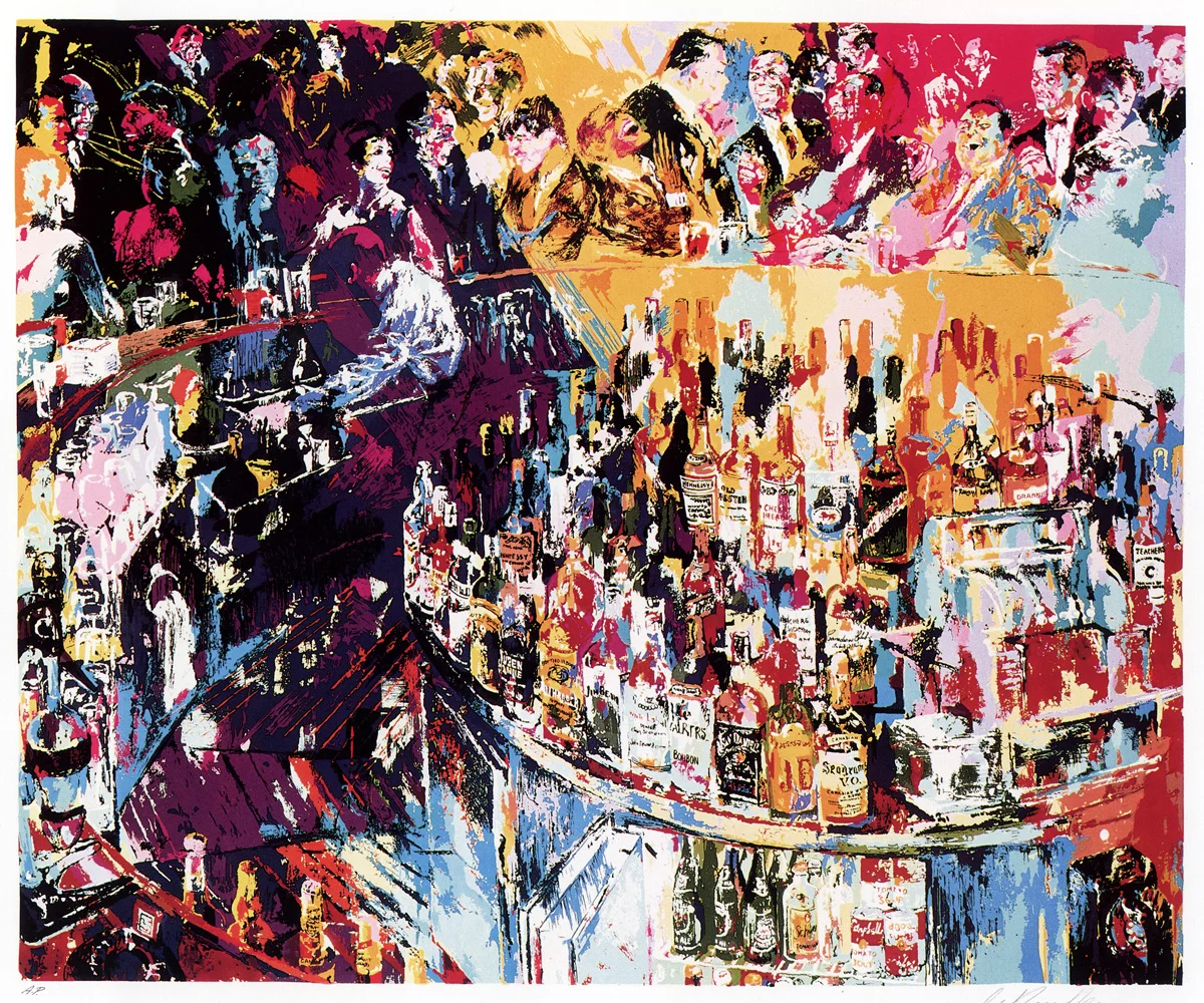 Toots Shor Bar, Serigraph, 25 x 31 in