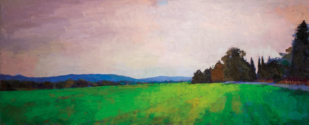 Napa Valley, Oil on Canvas, 31 x 77 in (69 x 172 cm), 2016