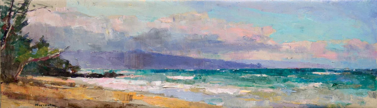 Paia, Oil on Canvas, 12 x 41 in (27 x 92 cm), 2016