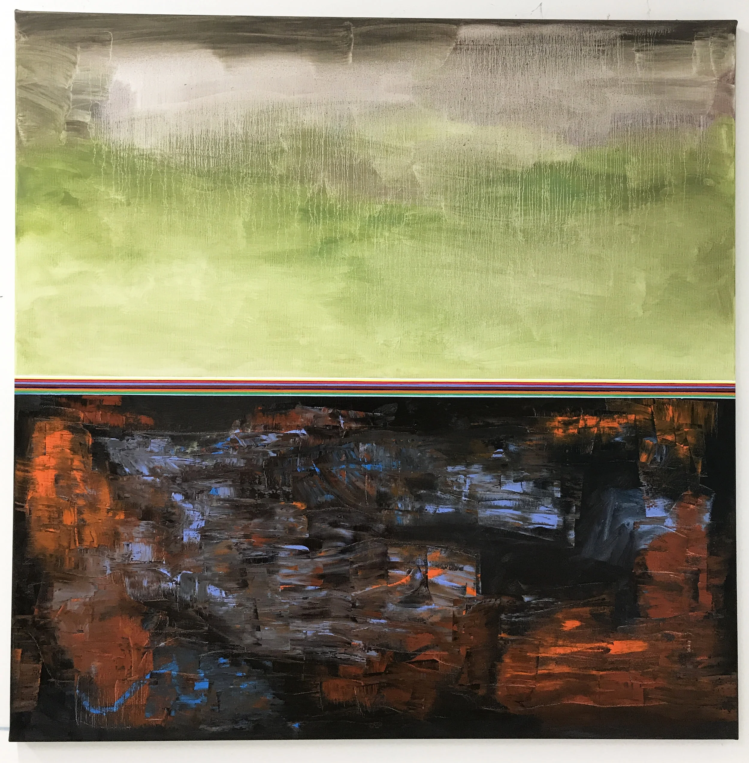 Miquel Gelabert, After 2, oil on canvas, 58.5 x 58.5 in, 2017
