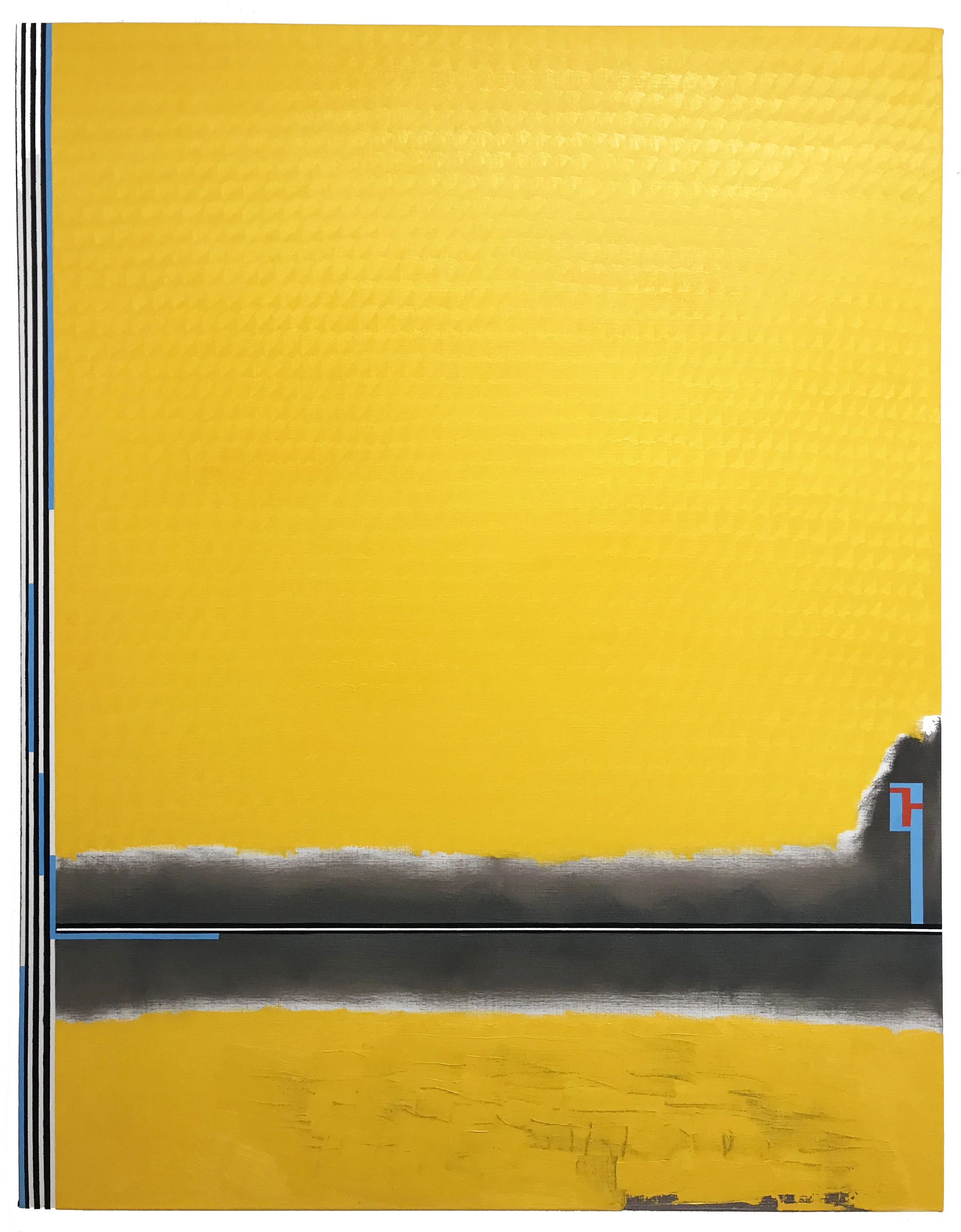 SOLD Miquel Gelabert, Yellowland, oil on canvas, 57 x 44.5 in, 2017