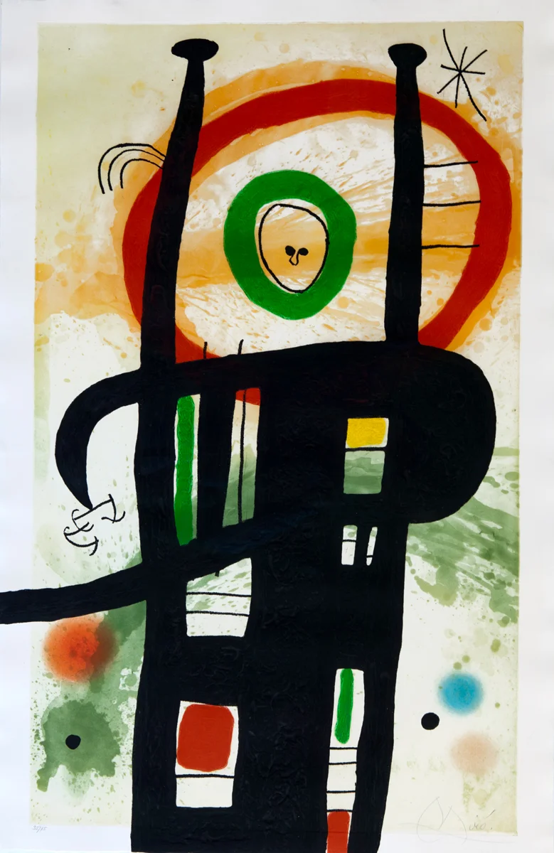 Miro, Le Grand Ordinateur, Etching and aquatint with carborundum, 41.2 x 26.7 in, 1969