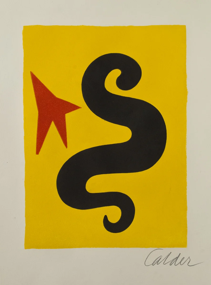 SOLD Fetes Plate 2, Aquatint and pochoir, 19 x 14.3 in, signed, 1971
